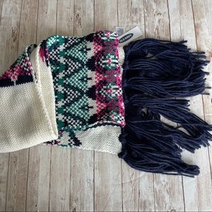 NEW OLD NAVY ONE SIZE KNITTED ACRYLIC SCARF
